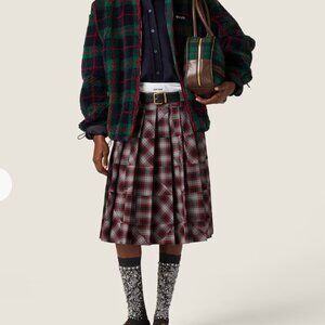 French Toast School Skirt Uniform Adult Burgandy Plaid Pleated